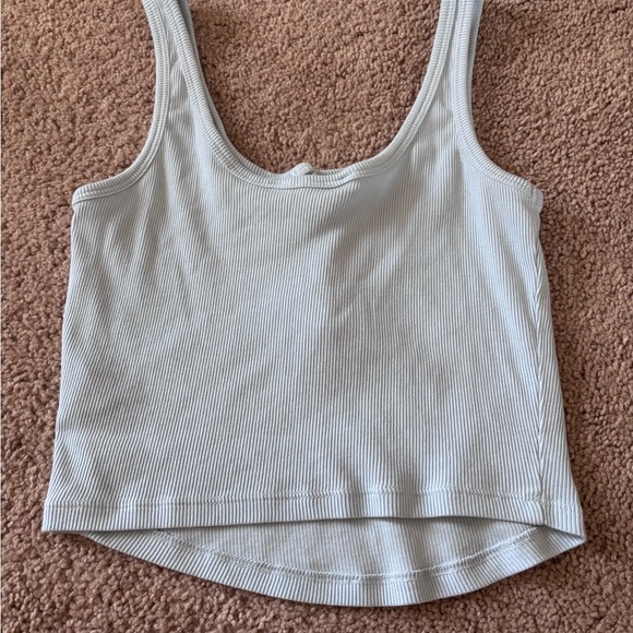 Francesca's Collections Sky Blue Ribbed Tank Top - Picture 2 of 2